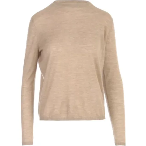 Brown Cashmere Crew Neck Sweater , female, Sizes: XL, L - Max Mara - Modalova