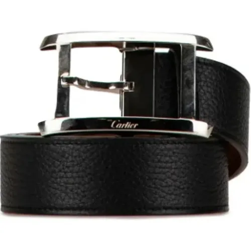 Pre-owned Belts, male, , Size: ONE SIZE Pre-owned Leather belts - Cartier Vintage - Modalova