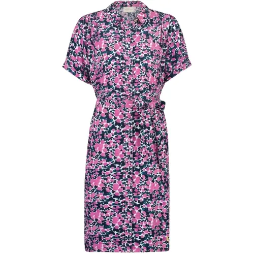 Pink Orchard Print Boyfriend Dress , female, Sizes: M, S, L - Fabienne Chapot - Modalova