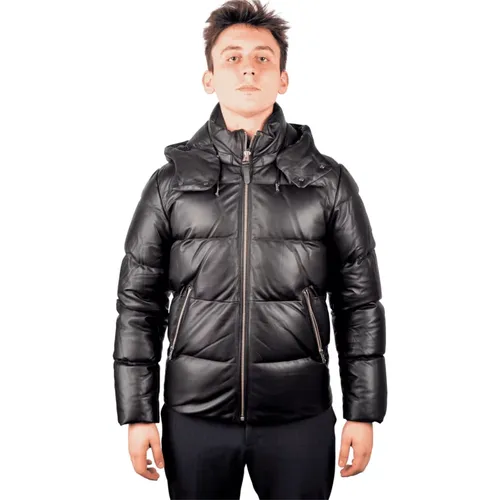 Noir Gepolsterte Lederjacke Mackage - Mackage - Modalova