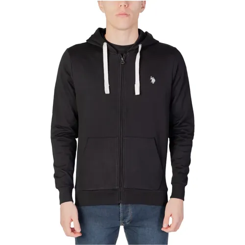 Zip-throughs, male, , Size: M Mens Hooded Sweatshirt - U.s. Polo Assn. - Modalova