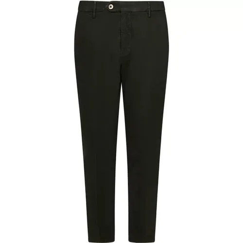 Chinos, male, , Size: W35 Military Slim Fit Trousers - Michael Coal - Modalova