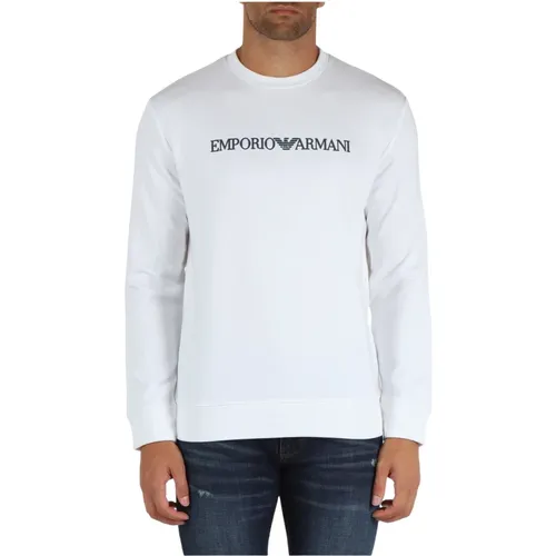 Cotton Modal Essential Sweatshirt , male, Sizes: L, XL, 2XL - Emporio Armani - Modalova