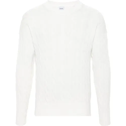 Sweatshirt 01072 Bianco , male, Sizes: M, 2XL, XL - Aspesi - Modalova