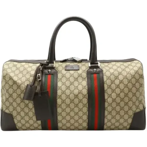 Pre-owned Weekend Bags, female, , Size: ONE SIZE Pre-owned Canvas gucci-bags - Gucci Vintage - Modalova