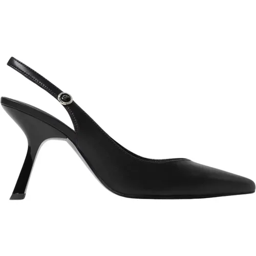 Pumps, female, , Size: 8 US Leather Pointed Toe Heels - Just Cavalli - Modalova