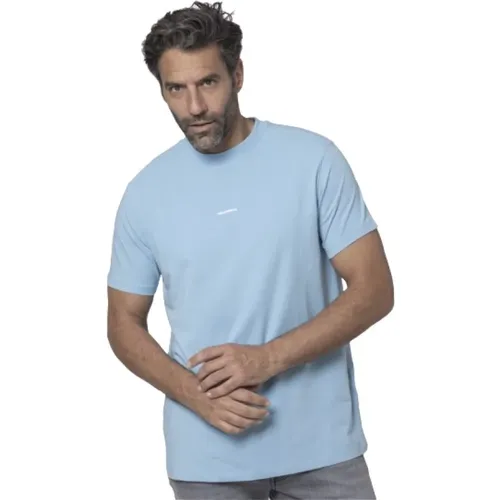 Blau Logo T-shirt Kurzarm Stretch , Herren, Größe: L - Karl Lagerfeld - Modalova