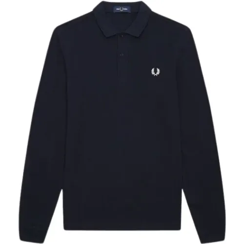 Polo Shirts, male, , Size: S Long Sleeve Polo Shirt - Fred Perry - Modalova