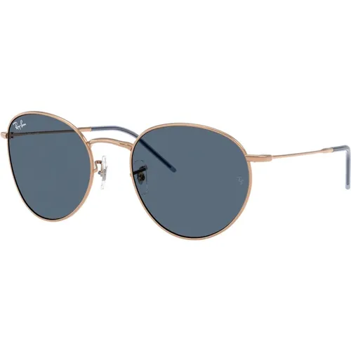 Runde Reverse Sonnenbrille Blau Dunkel - Ray-Ban - Modalova