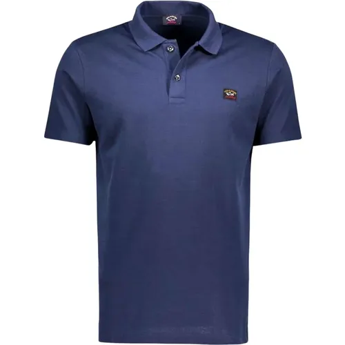 Polo Shirts, male, , Size: 5XL Piqué Polo with Iconic Badge - PAUL & SHARK - Modalova