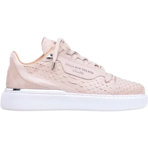 Python Cut Sneakers Cream , male, Sizes: 11 UK, 8 UK, 6 UK, 7 UK, 10 UK - Benjamin Berner - Modalova