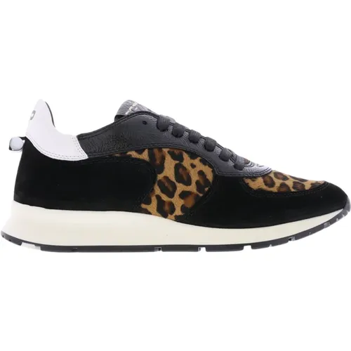 Leopard Monte Carlo Womens Sneakers , female, Sizes: 3 UK - Philippe Model - Modalova