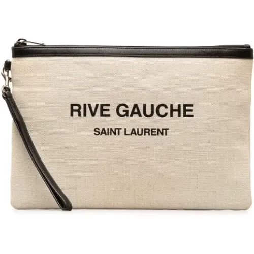 Pre-owned Clutches, female, , Size: ONE SIZE Pre-owned Canvas clutches - Yves Saint Laurent Vintage - Modalova