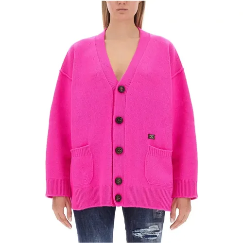 Wool Oversize Cardigan , female, Sizes: S - Dsquared2 - Modalova