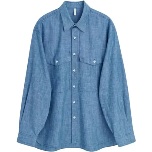 Shirts, female, , Size: M Checkered Poplin Shirt with Pearl Buttons - Sunflower - Modalova