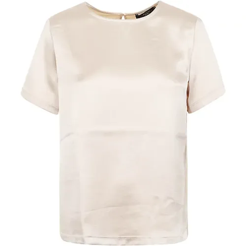 Fluid Lyocell Jersey T-shirt , female, Sizes: XS - Max Mara Weekend - Modalova