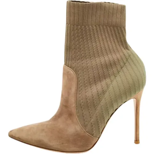 Pre-owned Boots, female, , Size: 10 1/2 US Pre-owned Suede boots - Gianvito Rossi Pre-owned - Modalova