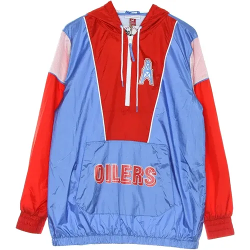 Light Jackets, male, , Size: 2XL Houston Oilers Windbreaker - Mitchell & Ness - Modalova