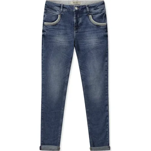 Klassische Cropped Jeans mit Stilvollen Details , Damen, Größe: W27 - MOS MOSH - Modalova