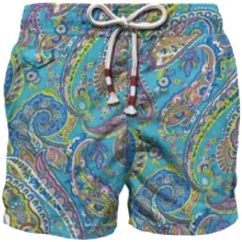 Beachwear, male, , Size: S Men's Beach Shorts Micro Pattern - MC2 Saint Barth - Modalova