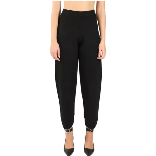 Cropped Viskosehose Dula Modell , Damen, Größe: M - Max Mara Studio - Modalova