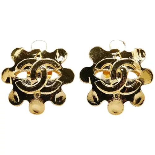 Pre-owned Jewellery, female, , Size: ONE SIZE Pre-owned Metal earrings - Chanel Vintage - Modalova