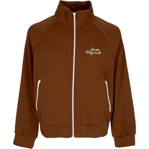 Zip-throughs, male, , Size: XL Tricot Track Jacket Sand - Guess - Modalova
