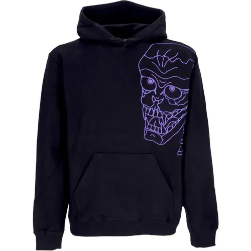 Hoodies, male, , Size: M Skull Lightweight Hooded Sweatshirt /Violet - Iuter - Modalova