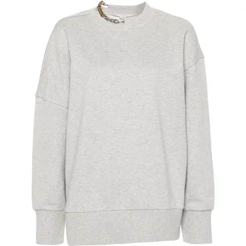 Light Grey Melange Sweatshirt , female, Sizes: S, M, L - Stella Mccartney - Modalova