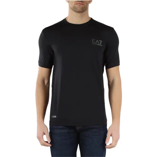 Stretch Ventus7 Technical Fabric T-shirt , male, Sizes: L, M, XL - Emporio Armani EA7 - Modalova