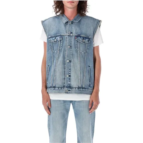 Levi's, Vests, male, , Size: L Relaxed Trucker Vest - Levis - Modalova