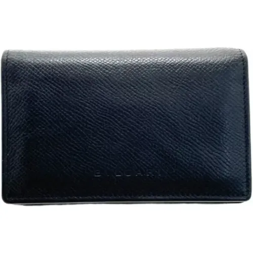 Pre-owned Wallets, male, , Size: ONE SIZE Pre-owned Leather wallets - Bvlgari Vintage - Modalova