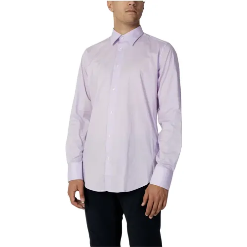 Casual Shirts, male, , Size: 5XL Long Sleeve Buttoned Shirt Lilac Cotton - Liu Jo - Modalova