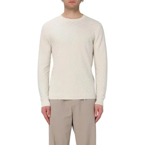 Ivory Sweaters for Men , male, Sizes: L, XL - Emporio Armani - Modalova