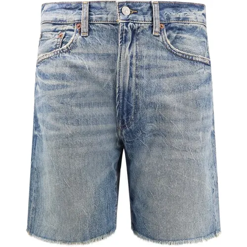 Denim Shorts with Frayed Bottom , male, Sizes: W36 - Ralph Lauren - Modalova