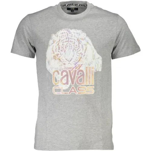 Printed Logo Tee , male, Sizes: M, 2XL, XL, L - Cavalli Class - Modalova