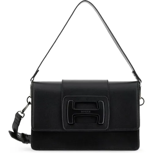 Contemporary Flap Bag with H Buckle , female, Sizes: ONE SIZE - Hogan - Modalova