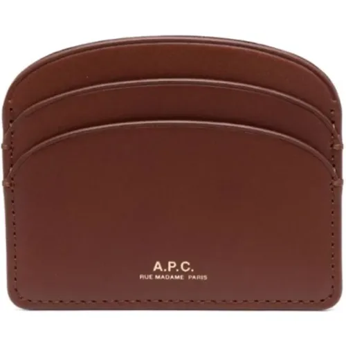 Leather Credit Card Wallet , female, Sizes: ONE SIZE - A.p.c. - Modalova