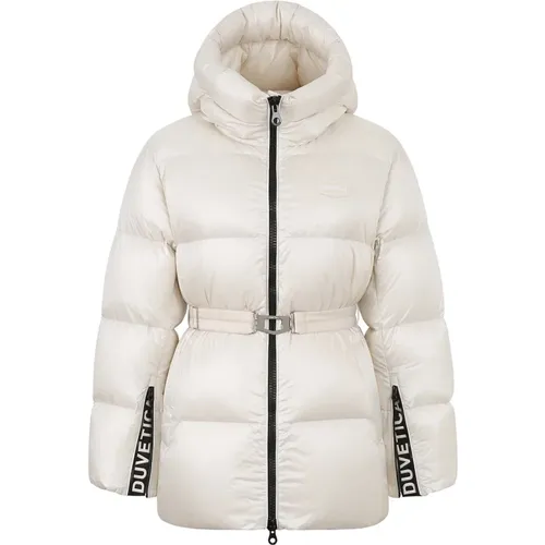 Belted Mid-Length Down Jacket Light , female, Sizes: S, XS, L, M - duvetica - Modalova