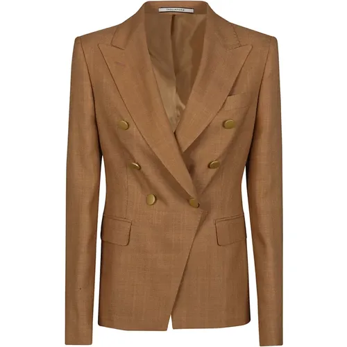 Blazers, female, , Size: M Double Breasted Jacket - Tagliatore - Modalova