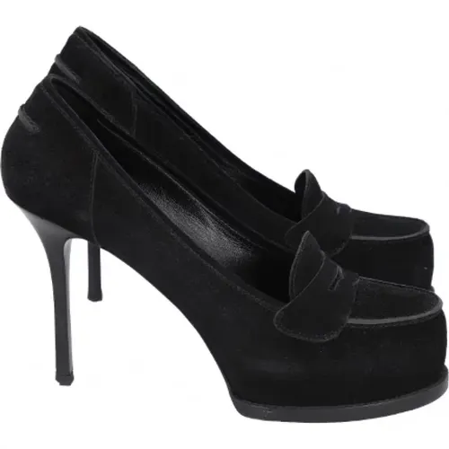 Pre-owned Pumps, unisex, , Size: ONE SIZE Pre-owned Suede heels - Saint Laurent Vintage - Modalova