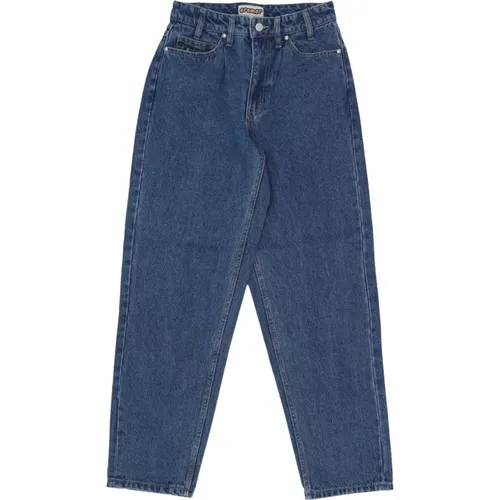 Loose-fit Jeans, male, , Size: W34 Stone Wash Indigo Men's Jeans - HUF - Modalova