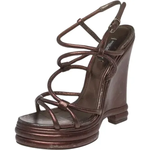 Pre-owned Leder sandals , Damen, Größe: 40 EU - Dolce & Gabbana Pre-owned - Modalova