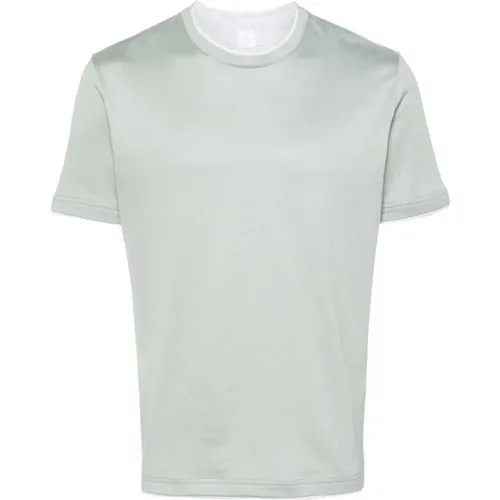 Italienisches Baumwoll-T-Shirt , Herren, Größe: 2XL - Eleventy - Modalova