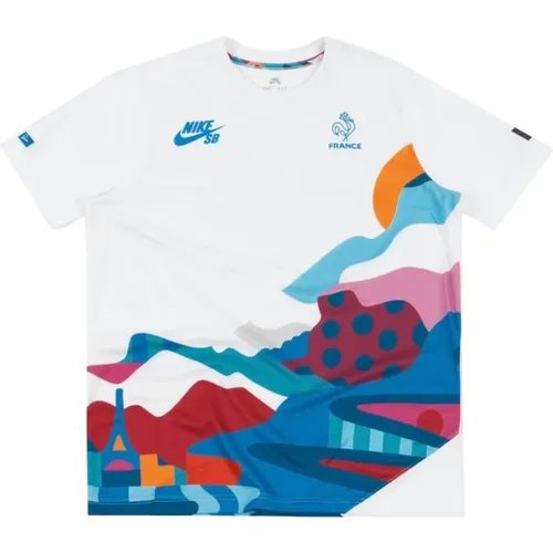 Limited Edition Parra France Crew Jersey , male, Sizes: L, S, M - Nike - Modalova