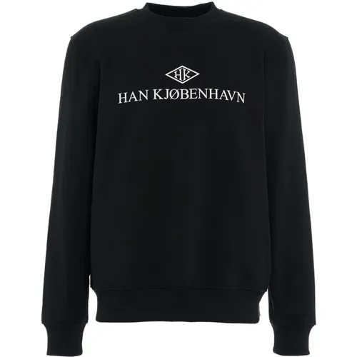 Schwarzer Sweatshirt Ss24 Herrenbekleidung , Herren, Größe: S - Han Kjøbenhavn - Modalova
