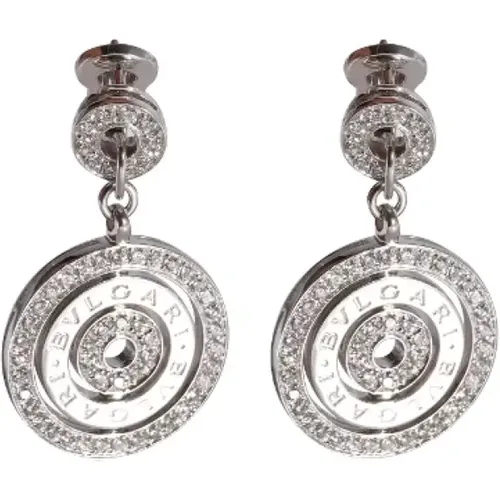 Pre-owned White Gold earrings , female, Sizes: ONE SIZE - Bvlgari Vintage - Modalova