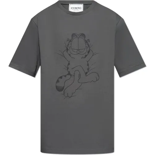 T-Shirts, male, , Size: XL x Garfield - Iceberg - Modalova