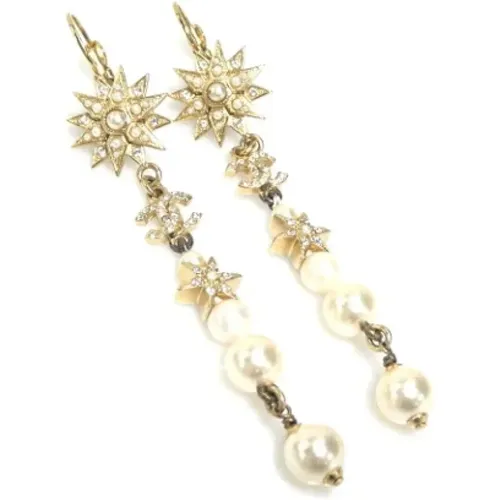 Pre-owned Jewellery, female, , Size: ONE SIZE Pre-owned Pearl earrings - Chanel Vintage - Modalova