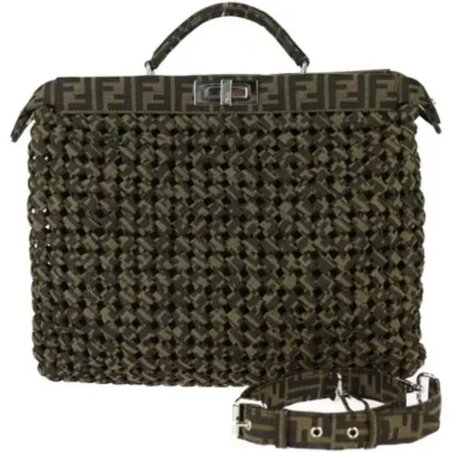 Pre-owned Handbags, male, , Size: ONE SIZE Pre-owned Canvas handbags - Fendi Vintage - Modalova